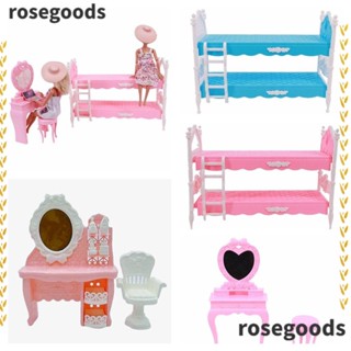 Rosegoods1 เตียงนอน แบบสองชั้น 1/12 สําหรับบ้านตุ๊กตา หอพัก