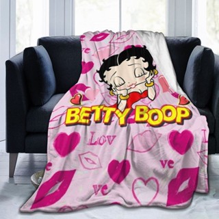 【พร้อมส่ง】ผ้าห่มสักหลาดนุ่ม อบอุ่น สบาย ลาย Betty Boop สําหรับโซฟา ห้องนอน ห้องนั่งเล่น เหมาะกับเด็ก และผู้ใหญ่