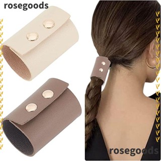 ที่คาดผมหางม้า แบบหนัง แฮนด์เมด สําหรับผู้หญิง ROSEGOODS1