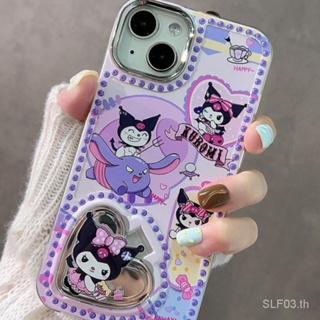 เคสโทรศัพท์มือถือแบบกระจก กันกระแทก ลายหัวใจน่ารัก สําหรับ iPhone 14Promax 13Pro 12 11