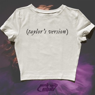 Taylors version crop top baby tee y2k  เสื้อครอป สายเกาที่สาวๆต้องมีกันน้า