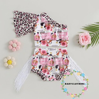 Babyclothes- ชุดเสื้อเปิดไหล่ข้างเดียว ลายดอกไม้ พร้อมกางเกงขาสั้น แฟชั่นฤดูร้อน สําหรับเด็กผู้หญิง 2 ชิ้น