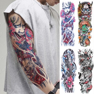 Demon Ghost Mexico Day of The Dead Halloween Man Woman Glitter Tatu Transfer Tattoo Semi Permanent Tattoo Sleeve Gomette Tato Sell Well