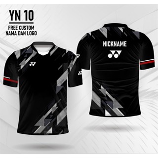 เสื้อยืด พิมพ์ลายโลโก้ YONEX สําหรับเล่นแบดมินตัน