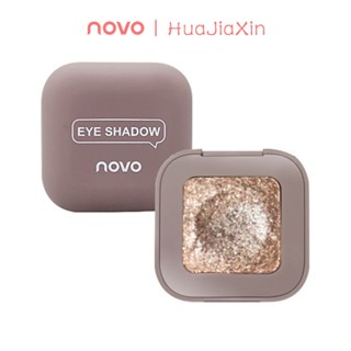 Novo อายแชโดว์ ชิมเมอร์ ธรรมชาติ สีนู้ด อายแชโดว์ขาวดํา