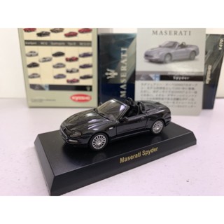 โมเดลรถยนต์ Kyosho 1:64 Maserati Spyder glitter สีดํา