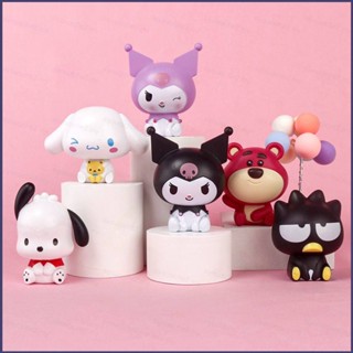 Sy2 โมเดลตุ๊กตาฟิกเกอร์ Cinnamon Kuromi Sanrio น่ารัก ขนาดเล็ก ของเล่น ของขวัญ สําหรับตกแต่งบ้าน รถยนต์ DIY