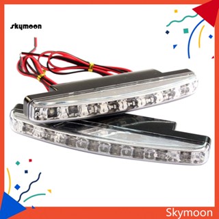 Skym* ไฟตัดหมอก Led 8 ดวง DC 12V กันน้ํา สําหรับติดรถยนต์ 2 ชิ้น