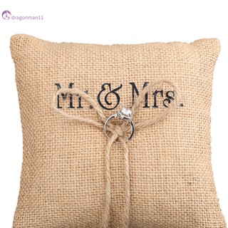 หมอนรองแหวนแต่งงาน แบบพิเศษ ลายคํา Mr Mrs