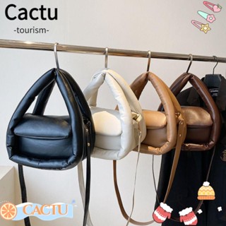 Cactu กระเป๋าสะพายข้าง กระเป๋าถือ หนัง Pu หรูหรา