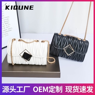 KIQUNE  กระเป๋าผู้หญิงสะพายข้าง กระเป๋าสะพาย ข้าง 2023 NEW   Korean Style ทันสมัย High quality ทันสมัย L91TS6M 37Z230910