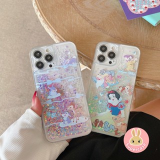 เคสโทรศัพท์มือถือแบบนิ่ม มีทรายไหล แต่งกลิตเตอร์ ระยิบระยับ ลายกระต่ายกวางน่ารัก สําหรับ Samsung Galaxy S23 S22 S21 S20 FE Ultra Plus S23+ S22+ S21+ S20+ Note 20 Ultra 10 Plus 9 8