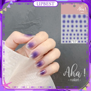 ♕ Aha Nail Art Gradient Blush Nail Sticker Halo Dye Transparent Self-adhesive Craft Stickers Nail Decoration Manicure Tool For Nail Shop 12 Designs UPBEST