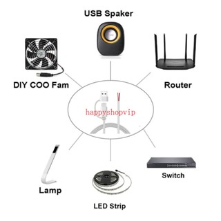 Hsv สายเคเบิล USB C 5V 2A USB Type C ตัวผู้ เป็น 2 Pin สําหรับพัดลม LED Camer