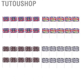 Tutoushop Hand Waving Flag  10 PCS Colorfast UK Queen Hand Waving Flag  for Festivals