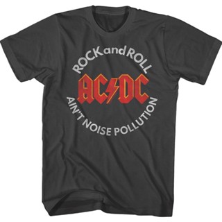 เสื้อยืดแขนสั้นAC DC Rock N Roll หอม Noise Pollution ผู้ชาย T เสื้อโลหะอัลบั้มทัวร์ MerchS-5XL