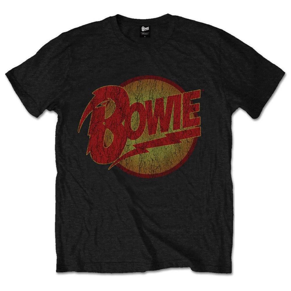 #ถูกสุด T-shirt  เสื้อยืดแขนสั้น พิมพ์ลาย David Bowie Diamond Dogs สีดํา สไตล์ฮิปฮอป คลาสสิก โอเวอร์ไซซ์S-5XL