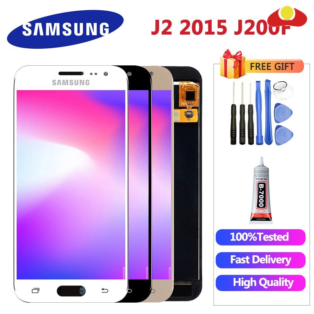 สําหรับ Samsung Galaxy J2 2015 J200 J200F J200H J200Y LCD Touch Screen Display Digitizer Assembly ปร