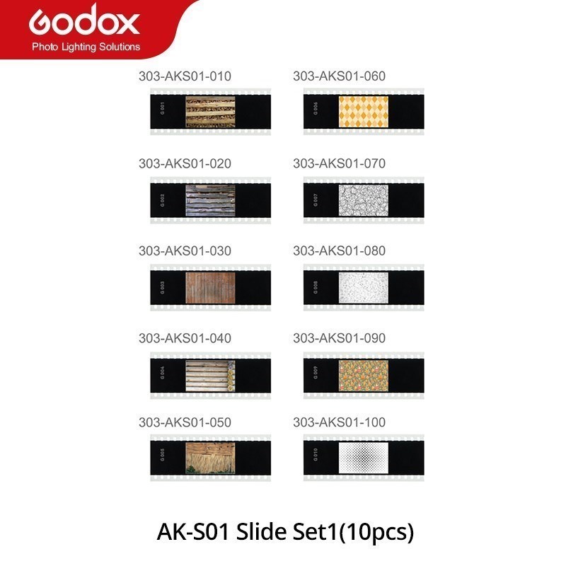 Godox AK-S01 AK-S02 AK-S03 AK-S04 AK-S05 AK-S06 AK-S สไลด์ชุดโปรเจคเตอร์สิ่งที่แนบมาอุปกรณ์เสริมสําห