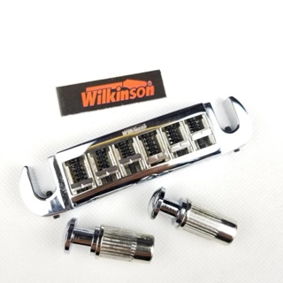 Mai-(จัดส่งรวดเร็ว)wilkinson WOGT3 สะพานสายกีตาร์ไฟฟ้า โครเมี่ยม สีเงิน ปรับได้ สําหรับ Lespaul LP