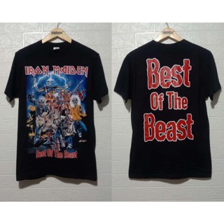 เสื้อยืด Kaos Band IRON MAIDEN - BEST OF THE BEAST Builtup Premium