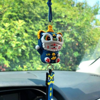 【Ready Stock】 Automobile Hanging Ornament Decorative National Fashion Lion Lucky Cat Cartoon Car Accessories Creative Auspicious Car Decoration Supplies 65fW