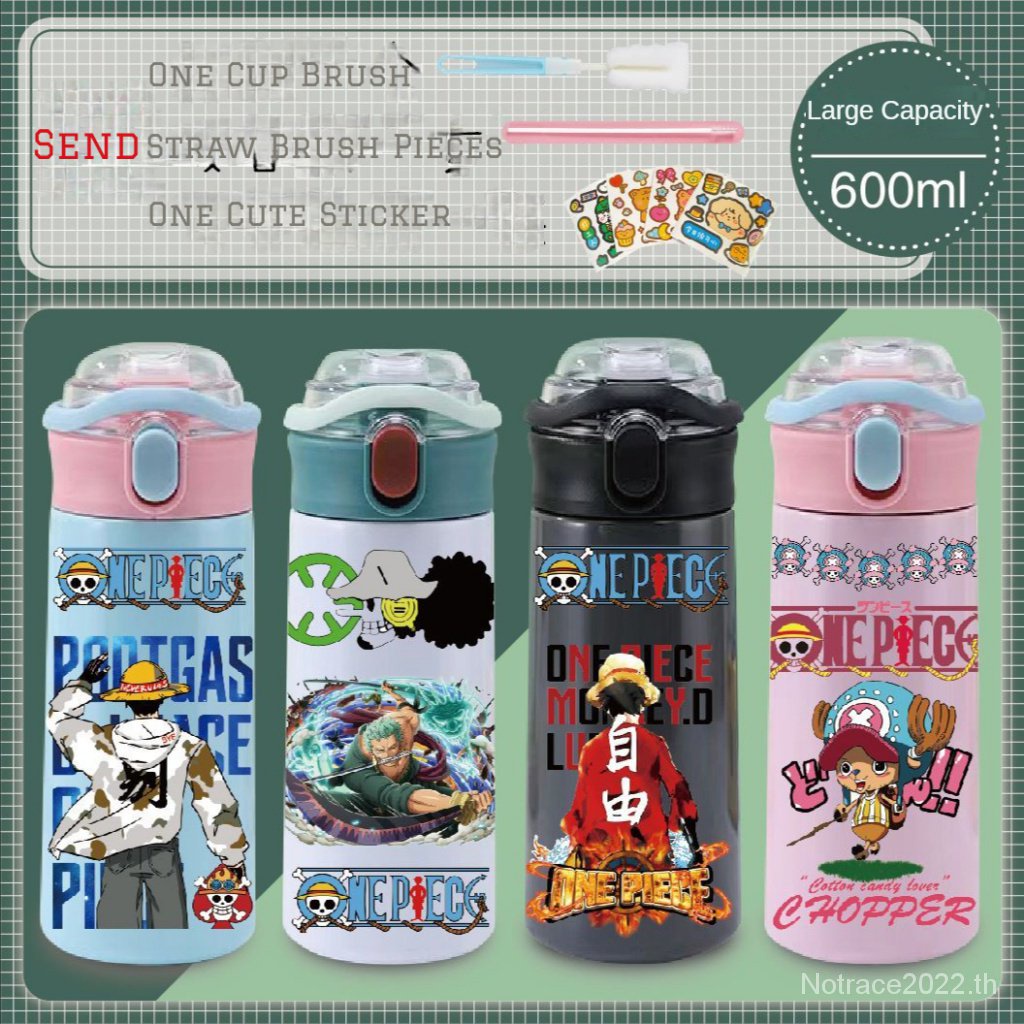 ★One Piece★อะนิเมะถ้วยน้ําสองมิติLuffy/Zoro Co-Branded Thermos Cup 304 ถ้วยน้ําสแตนเลส