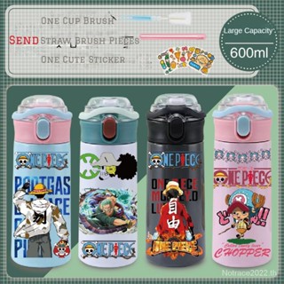 ★One Piece★กระติกน้ําร้อน สเตนเลส 304 ลายการ์ตูนลูฟี่ โซโร่ สองมิติ