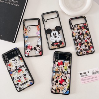 【Mickey Friend】เคสโทรศัพท์มือถืออะคริลิคใส กันหล่น ไฮเอนด์ พับได้ ลายแบรนด์สร้างสรรค์ สําหรับ Samsung Galaxy Z Flip3 Zflip4