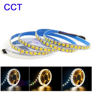 Dc12v DC24V 5 เมตร / ม้วน 5050 CCT (สีขาว + สีขาวอบอุ่น) แถบไฟ Led 120 ดวง / ม. 2 in 1 แถบไฟสองสี SMD 5050 แถบไฟ Led PCB สีขาว แบบยืดหยุ่น