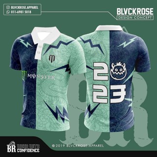 เสื้อโปโลแขนสั้น ลายทีม Baju Raya 2023 Jersey Blvckroseapparel W2FP