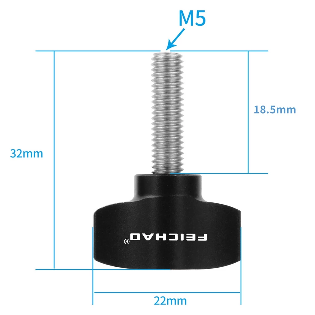 FEICHAO สําหรับ GoPro 13 12 11 สําหรับ Insta360 M5 ด้าย Bolt สแตนเลส & อลูมิเนียม T หัวมือกระชับสกรู Clamping Knob คู่มือจับสกรู thumbnail 11