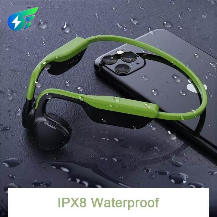 I Angel X19 Bone Conduction Headset Tws Ipx8 ชุดหูฟังบลูทูธไร้สาย กันน้ํา พร้อมไมโครโฟน 8G คาสเซ็ต ช