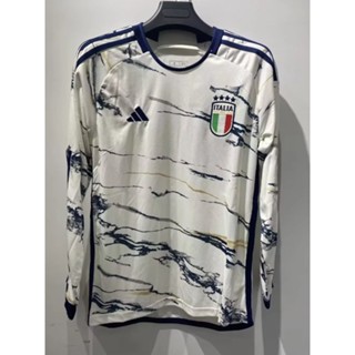 Fan * 2324 ใหม่ เสื้อเชิ้ตกีฬา แขนยาว ลายทีมชาติฟุตบอล Italian Away คุณภาพสูง ไซซ์ S-2XL