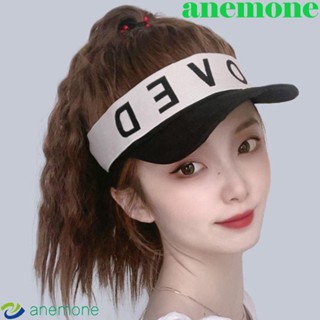 Anemone หมวกเบสบอลสังเคราะห์ วิกผมหางม้าสังเคราะห์ ทนความร้อน สีน้ําตาล สีดํา สําหรับผู้หญิง