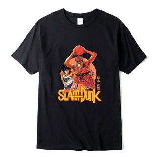 ขายดี เสื้อยืดลําลอง แขนสั้น พิมพ์ลายอนิเมะ Slam Dunk ทรงหลวม เข้ากับทุกการแต่งกาย สไตล์คลาสสิก เรียบง่าย สําหรับผู้ชาย