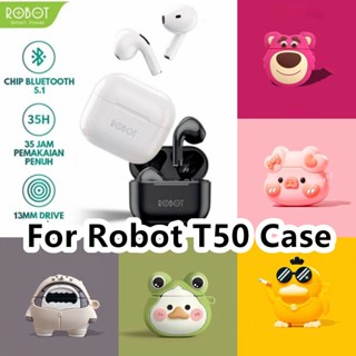 【ของแท้】เคสหูฟัง แบบนิ่ม ลายการ์ตูนสุนัข สําหรับ Robot Airbuds T50 T50