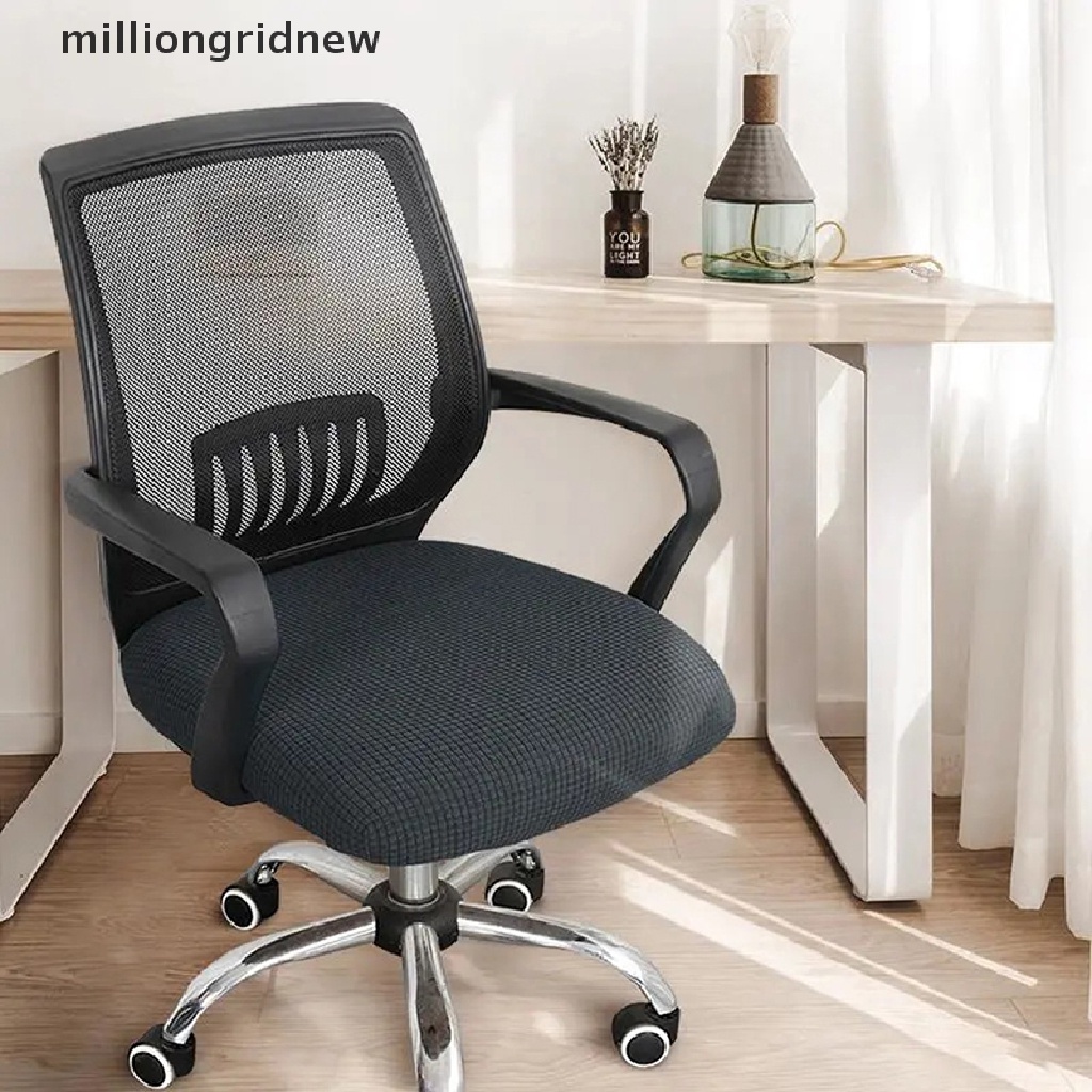 [milliongridnew] ผ้าคลุมเก้าอี้เล่นเกม ผ้าสแปนเด็กซ์ ยืดหยุ่น ป้องกันฝุ่น สําหรับเก้าอี้คอมพิวเตอร์ สํานักงาน WQL