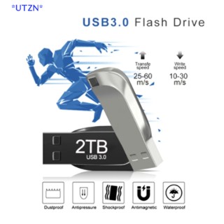 Utzn&gt; แฟลชไดรฟ์โลหะ 2TB Usb 3.0 2TB ความเร็วสูง 1TB กันน้ํา TYPE-C