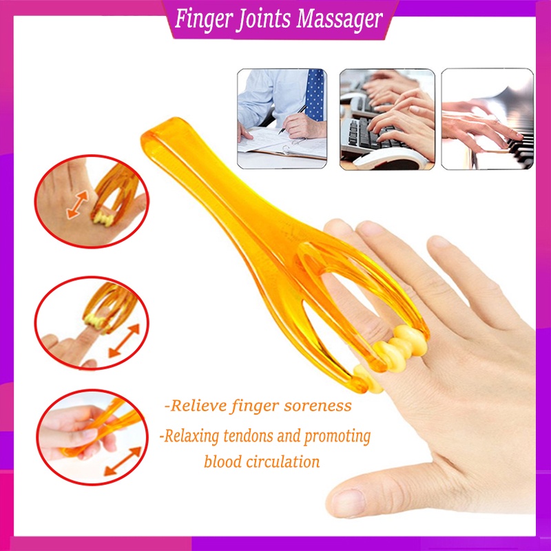 Finger Massager Dual Rollers Rolling Finger Joints Massage Kneading Finger To Relieve Hand Soreness Beauty Blood Circul Stress Relief Tool
