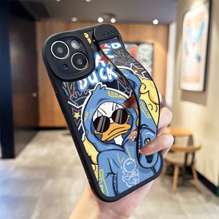 เคสโทรศัพท์มือถือหนังนิ่ม ลายเป็ด พร้อมสายคล้องมือ สําหรับ Vivo Y02 iQOO 11 Z7 Z7x Y16 V27 X90 V25 Y21 T1x Y12 Y15 Y20s Y12A Y17 Y15S Y15A Y20 Y30 Y19 Y01 Y33s Y50 V15 V20 V23 S1 X80 | Xmd W001