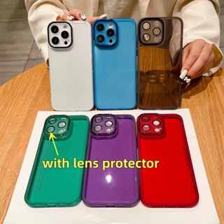 เคสโทรศัพท์มือถือแบบนิ่ม TPU ใส กันกระแทก กันรอยเลนส์กล้อง สําหรับ iPhone 11 12 Pro 12 12 Promax 11 Pro 11 Promax