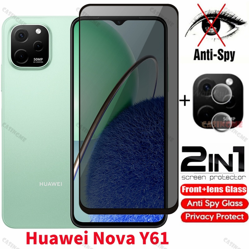 ฟิล์มกระจกนิรภัยกันรอยหน้าจอ ป้องกันการแอบมอง เพื่อความเป็นส่วนตัว สําหรับ Huawei Nova Y61 Y61 Y90 Y70 Plus Y 61 NovaY61 4G 5G