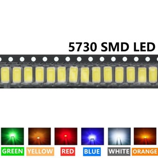 ไดโอด LED SMD 5730 5630 5730 SMD สีเขียว สีแดง สีขาว สีฟ้า สีเหลือง 100 ชิ้น