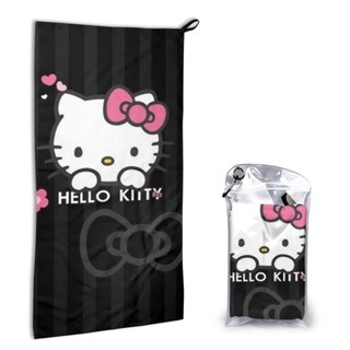 ผ้าขนหนูนุ่ม ดูดซับน้ําได้ดี ลาย Hello Kitty แห้งเร็ว ขนาด 40x80 ซม. สําหรับเด็ก และผู้ใหญ่