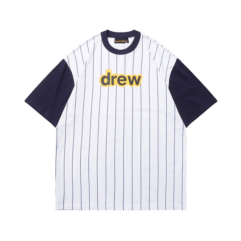 เสื้อยืดแขนสั้น ทรงหลวม ลายทาง แฟชั่นสําหรับผู้ชาย และผู้หญิง Ghdtr