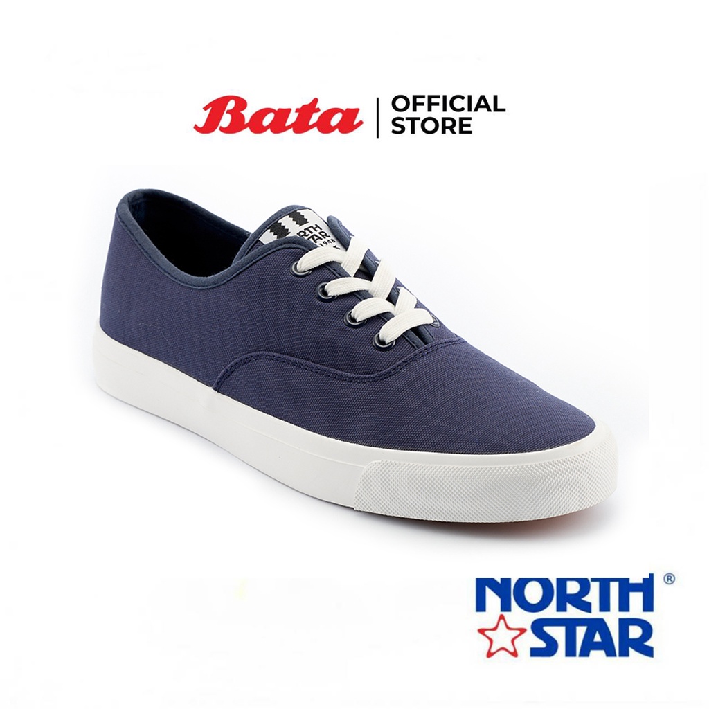 Bata บาจา NORTH STAR รองเท้าผ้าใบแบบผูกเชือก รองเท้าลำลองแฟชั่น สำหรับผู้ชาย สีกรมท่า 8299609 สีขาว 8291609