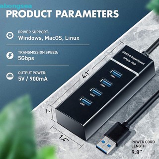 Abongsea ฮับอะแดปเตอร์แยก USB 3.0 5Gbps ความเร็วสูง สําหรับคอมพิวเตอร์