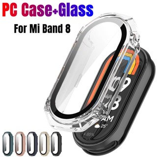 เคส PC สําหรับ xiaomi mi band 8 Watch Cover + กระจกนิรภัยกันรอยหน้าจอ สําหรับ xiaomi mi band 8 อุปกรณ์เสริม