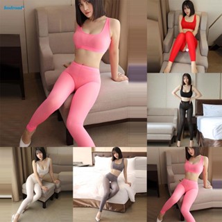 【HODRD】Nightgown Comfy Ice Silk Leggings Pajamas See-Through Sexy Lingerie Sheer【Fashion】